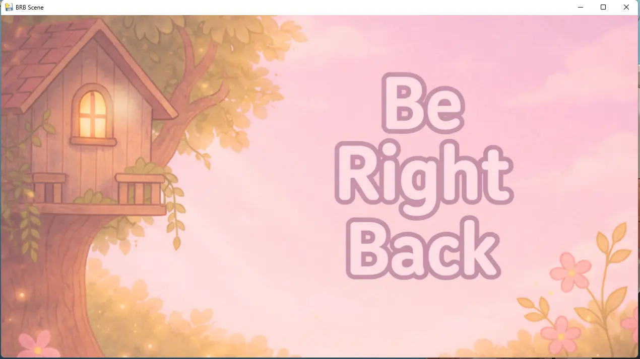 A custom made overlay to automatically change the brb screen over time